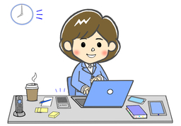 get on withのイラスト